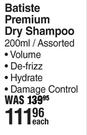 Batisle Premium Dry Shampoo-200ml Each