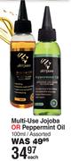Afri Pure Multi Use Jojoba Or Peppermint Oil Assorted-100ml Each