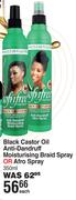 Sofnfree Black Castor Oil Anti Dandruff Moisturising Braid Spray Or Afro Spray-350ml Each