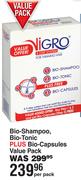 Vigro Bio-Shampoo, Bio-Tonic Plus Bio Capsules Value Pack-Per Pack