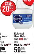 Eulactol Heel Balm Tub Or Jar-50g Each