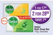 Dettol Bath Soap Bar Assorted-For 2 x 175g