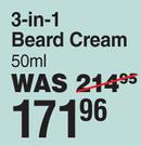 L'Oreal 3 In 1 Beard Cream-50ml