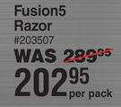 Gillette Fusion 5 Razor-Per Pack