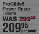 Gillette Pro Glide 5 Power Razor-Per Pack