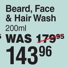 L'Oreal Beard, Face & Hair Wash-200ml