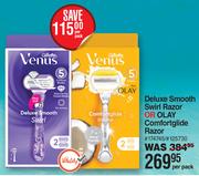 Gillette Venus Deluxe Smooth Swirl Razor Or Olay Comfortglide Razor-Per Pack