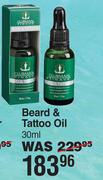 Clubman Pinaud Beard & Tattoo Oil-30ml