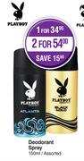 Playboy Deodorant Spray Assorted-150ml