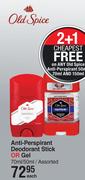 Old Spice Anti Perspirant Deodorant Stick Or Gel Assorted-70ml/50ml Each