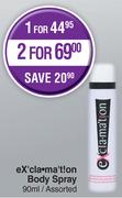 Exclamation Body Spray Assorted-90ml