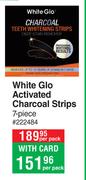 White Glo Activated Charcoal Strips-7 Pieces Per Pack