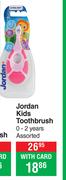 Jordan Kids Toothbrush Assorted (0-2 Years)