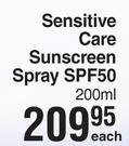 Everysun Sensitive Care Sunscreen Spray SPF50-200ml Each