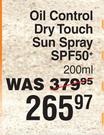 Eucerin Oil Control Dry Touch Sun Spray SPF50+-200ml Each