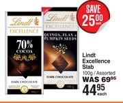 Lindt Excellence Slab Assorted-100g Each
