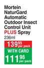 Mortein Natur Gard Automatic Outdoor Insect Control Unit Plus Spray-236ml Per Pack