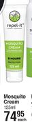 Repel-It Mosquito Cream-125ml Each