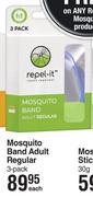 Repel-It Mosquito Band Adult Regular 3 Pack-Each