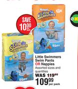 Huggies Little Swimmers Swim Pants Or Nappies Assorted Sizes & Quantities-Per Pack