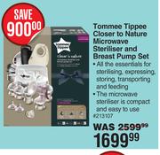Tommee Tippee Closer To Nature Microwave Steriliser & Breast Pump Set