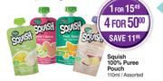 Squish 100% Puree Pouch Assorted-For 4 x 110ml
