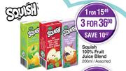 Squish 100% Fruit Juice Blend Assorted-For 3 x 200ml