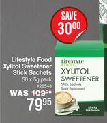 Lifestle Food Xylitol Sweetener Stick Sachets-50 x 5g Pack