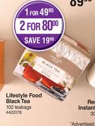 Lifestle Food Black Tea 102 Teabags-For 1
