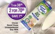 Clover Good Hope Unsweetened Soy Milk-For 2 x 1L