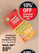Carbsmart Sugar Free Instant Ice Tea Sachets-10 x 170g