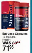 Slimz Eat Less Capsules 15 Capsules