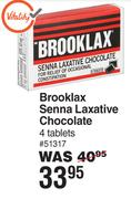 Brooklax Senna Laxative Chocolate 4 Tablets