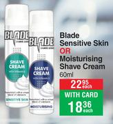 Blade Sensitive Skin Or Moisturising Shave Cream-60ml Each