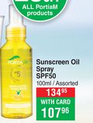 Portia M Sunscreen Oil Spray SPF50 Assorted-100ml