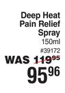 Deep Heat Pain Relief Spray 39172-150ml