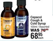 Cepacol Cough & Cold Syrup Assorted-100ml Each