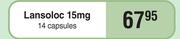 Lansoloc 15mg-14 Capsules