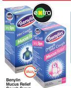 Benylin Mucus Relief Cough Syrup Assorted-200ml Each