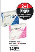 Stamina Max For Men Or Women 10 Capsules-Each