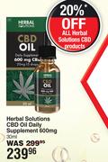 Herbal Solutions CBD Oil Daily Supplement 600mg-30ml