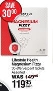 Lifestyle  Health Magnesium Fizzy 30 Efferescent Tablets Assorted-Each