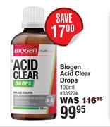 Biogen Acid Clear Drops 100ml 335274