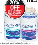 Ocean Milk Coral Calcium Alkaline Mineral Powder 125g-Each