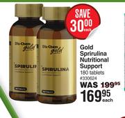 Gold Sprirulina Nutritional Support 330624-180 Tablets Each
