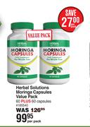 Herbal Solutions Moringa Capsules Value Pack 60 Plus 60 Capsules 185540-Per Pack