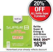 ReVite Super B Energy & Anti-Stress-30 Fizzy Tablets
