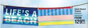 Adult Beach Towels Assorted Characters-Each