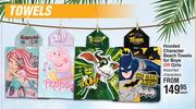 Hooded Character Beach Towels For Boys Or Girls Assorted Characters-Each