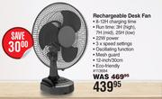 Elektra Rechargeable Desk Fan